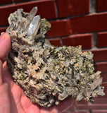 14cms EPIDOTE QUARTZ CRYSTALS Peru Cluster Collector Green Color Mineral Specimen CE799