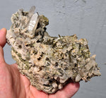 14cms EPIDOTE QUARTZ CRYSTALS Peru Cluster Collector Green Color Mineral Specimen CE799