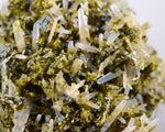 8.2cms EPIDOTE QUARTZ CRYSTALS Peru Cluster Collector Green Yellow Color Mineral Specimen CE809