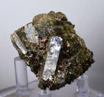 5.2cms EPIDOTE CRYSTALS CLUSTER collector peru green color mineral specimen c776