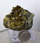 4.6cms EPIDOTE CRYSTALS CLUSTER collector peru green color mineral specimen c777