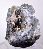 6.5cmACANTHITE RUBY SILVER Rhodochrosite Native Silver Wires Mangano Calcite Pyrargyrite Galena Mineral Peru HE174
