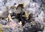 6.5cmACANTHITE RUBY SILVER Rhodochrosite Native Silver Wires Mangano Calcite Pyrargyrite Galena Mineral Peru HE174
