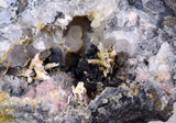 6.5cmACANTHITE RUBY SILVER Rhodochrosite Native Silver Wires Mangano Calcite Pyrargyrite Galena Mineral Peru HE174
