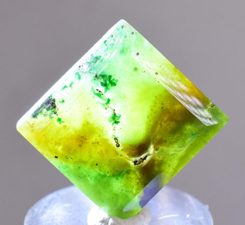 25.5cts GEM SILICA CHRYSOCOLLA Emeraldine Chalcedony Facet Lily Mine Quartz Malachite Peru Emerald Jade Color BE685