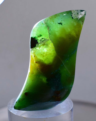 49.5cts GEM SILICA CHRYSOCOLLA Emeraldine Chalcedony Facet Lily Mine Quartz Malachite Peru Emerald Jade Color BE688