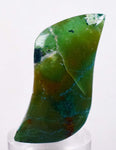 49.5cts GEM SILICA CHRYSOCOLLA Emeraldine Chalcedony Facet Lily Mine Quartz Malachite Peru Emerald Jade Color BE688