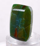 28.5cts GEM SILICA CHRYSOCOLLA Emeraldine Chalcedony Facet Lily Mine Quartz Malachite Peru Emerald Jade Color BE689