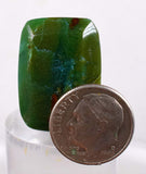 28.5cts GEM SILICA CHRYSOCOLLA Emeraldine Chalcedony Facet Lily Mine Quartz Malachite Peru Emerald Jade Color BE689