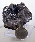 4.3cm ALABANDITE CRYSTALS CALCITE  Peru Gem Sharp Bright Uchuchaccua Mineral Specimen HE177