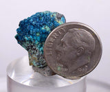 1.9cms  QUARTZ CHRYSOCOLLA TENTADORA Mine Peru Grape Botryoidal Stalactite Crystals Rare Ajoite (?)Mineral Specimen Collectors ce780