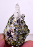 4.9cms EPIDOTE QUARTZ CRYSTALS Peru Cluster Collector Green Color Mineral Specimen CE796