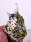 4.9cms EPIDOTE QUARTZ CRYSTALS Peru Cluster Collector Green Color Mineral Specimen CE796