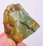 8grs BLUE OPAL ROUGH peru cabochon scenic quality translucent jewelry OE574