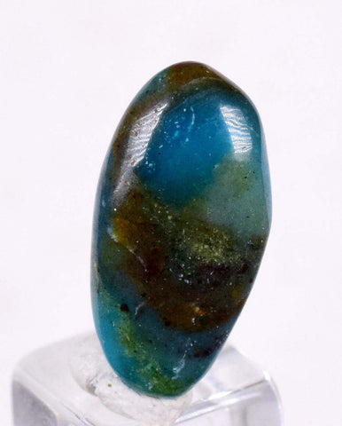 1.8cms GEM BLUE OPAL seascape peru tumbled pendant caribean turquoise color b700