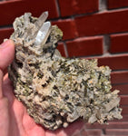 14cms EPIDOTE QUARTZ CRYSTALS Peru Cluster Collector Green Color Mineral Specimen CE799