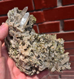 14cms EPIDOTE QUARTZ CRYSTALS Peru Cluster Collector Green Color Mineral Specimen CE799