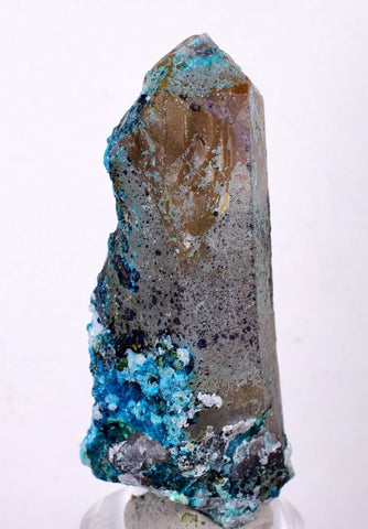5.5cms  QUARTZ CHRYSOCOLLA TENTADORA Mine Peru Grape Botryoidal Stalactite Crystals Rare Ajoite (?)Mineral Specimen Collectors ce812