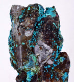 5.8cms  QUARTZ CHRYSOCOLLA TENTADORA Mine Peru Grape Botryoidal Stalactite Crystals Rare Ajoite (?)Mineral Specimen Collectors ce817