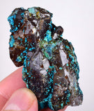 5.8cms  QUARTZ CHRYSOCOLLA TENTADORA Mine Peru Grape Botryoidal Stalactite Crystals Rare Ajoite (?)Mineral Specimen Collectors ce817