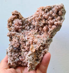 16cms ROSE EAGLE QUARTZ Pink Druzy Bright Crystals Cathedral Botryoidal Peru New Find Suiseki Mineral Specimen QE240