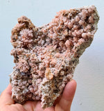 16cms ROSE EAGLE QUARTZ Pink Druzy Bright Crystals Cathedral Botryoidal Peru New Find Suiseki Mineral Specimen QE240
