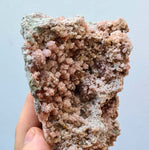 16cms ROSE EAGLE QUARTZ Pink Druzy Bright Crystals Cathedral Botryoidal Peru New Find Suiseki Mineral Specimen QE240