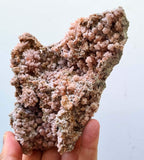 16cms ROSE EAGLE QUARTZ Pink Druzy Bright Crystals Cathedral Botryoidal Peru New Find Suiseki Mineral Specimen QE240