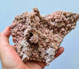 16cms ROSE EAGLE QUARTZ Pink Druzy Bright Crystals Cathedral Botryoidal Peru New Find Suiseki Mineral Specimen QE240