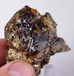5cms AXINITE EPIDOTE CRYSTALS cluster peru mineral specimen collectors AE385