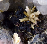 6.5cmACANTHITE RUBY SILVER Rhodochrosite Native Silver Wires Mangano Calcite Pyrargyrite Galena Mineral Peru HE174