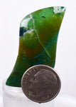 49.5cts GEM SILICA CHRYSOCOLLA Emeraldine Chalcedony Facet Lily Mine Quartz Malachite Peru Emerald Jade Color BE688