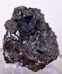 4.3cm ALABANDITE CRYSTALS CALCITE  Peru Gem Sharp Bright Uchuchaccua Mineral Specimen HE177