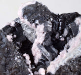 6.7cm ALABANDITE CRYSTALS RHODOCHROSITE  Peru Gem Sharp Bright Uchuchaccua Mineral Specimen HE179