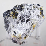 6.4cm PROUSTITE RUBY SILVER Red Crystals Pyrite Mangano Calcite Pyrargyrite Galena Mineral Peru HE180