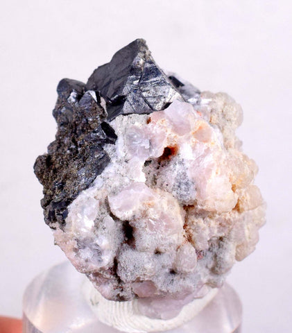 3.2cm ALABANDITE CRYSTALS RHODOCHROSITE  Peru Gem Sharp Bright Uchuchaccua Mineral Specimen HE185