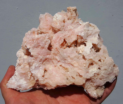 16cm PALYGORSKITE PINK OPAL quartz translucent coral color mineral specimen P94