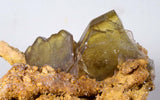 9.5cms GEMMY BARITE CRYSTALS Peru Golden Brown Shiny Translucent Mineral Specimen F268