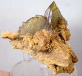 9.5cms GEMMY BARITE CRYSTALS Peru Golden Brown Shiny Translucent Mineral Specimen F268