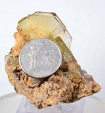 6cms GEMMY BARITE CRYSTALS Peru Golden Brown Shiny Translucent Mineral Specimen F270