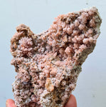 16cms ROSE EAGLE QUARTZ Pink Druzy Bright Crystals Cathedral Botryoidal Peru New Find Suiseki Mineral Specimen QE240