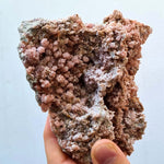 16cms ROSE EAGLE QUARTZ Pink Druzy Bright Crystals Cathedral Botryoidal Peru New Find Suiseki Mineral Specimen QE240