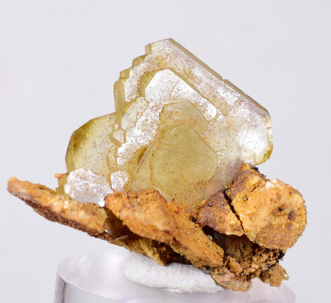 3.2cms GEMMY BARITE CRYSTALS Peru Golden Brown Shiny Translucent Mineral Specimen F273