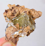 4.4cms GEMMY BARITE CRYSTALS Peru Golden Brown Shiny Translucent Mineral Specimen F278