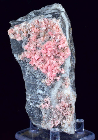 10.3cms RHODOCHROSITE RHOMBOHEDRAL CRYSTAL Quartz Pasto Bueno Peru Collector Mineral Specimen R53