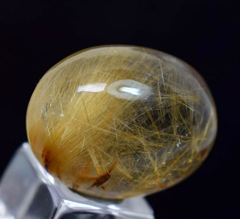 16cts QUARTZ RUTILATED polished cabochon rutile pendant jewelry b524