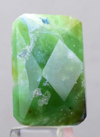 35.5carats GEM SILICA CHRYSOCOLLA Emeraldine Chalcedony Facet Lily Mine Scenic Quartz Malachite Peru Emerald Color Jade Color BE709