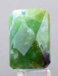 35.5carats GEM SILICA CHRYSOCOLLA Emeraldine Chalcedony Facet Lily Mine Scenic Quartz Malachite Peru Emerald Color Jade Color BE709