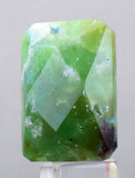 35.5carats GEM SILICA CHRYSOCOLLA Emeraldine Chalcedony Facet Lily Mine Scenic Quartz Malachite Peru Emerald Color Jade Color BE709