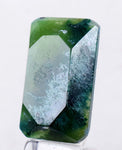 26.5carats GEM SILICA CHRYSOCOLLA Emeraldine Chalcedony Facet Lily Mine Scenic Quartz Malachite Peru Emerald Color Jade Color BE713